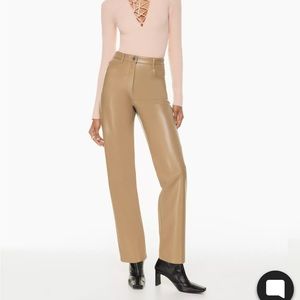 Wilfred Melina Aritzia high rise vegan leather pants size 10